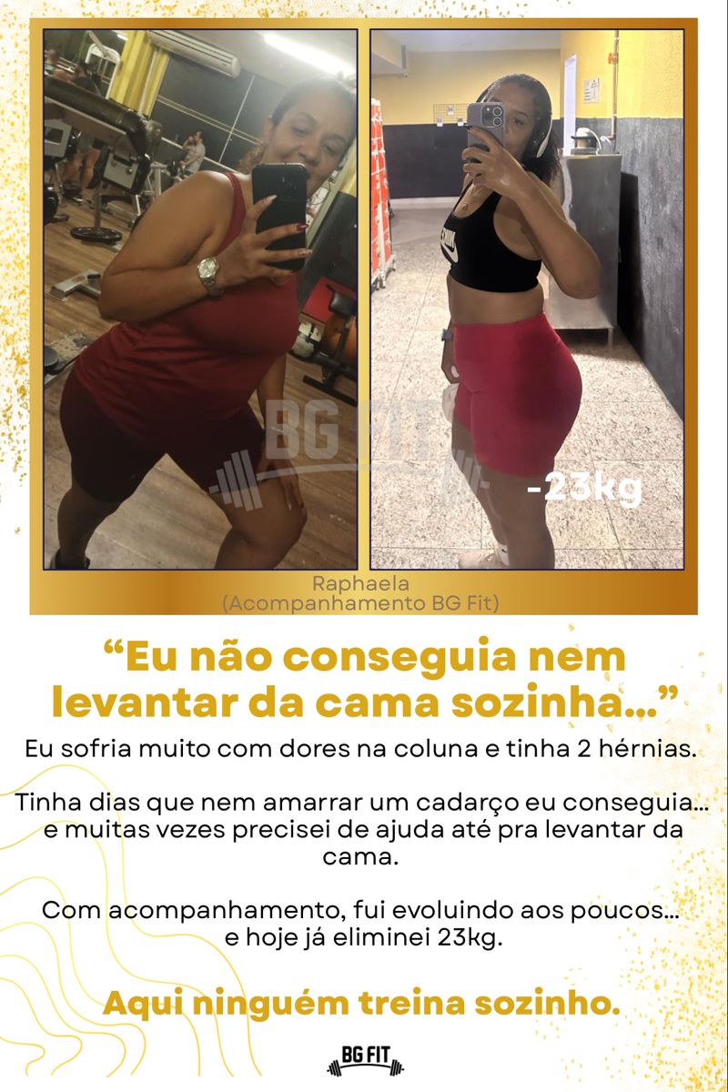Quadro de resultados de aluno da BG Fit