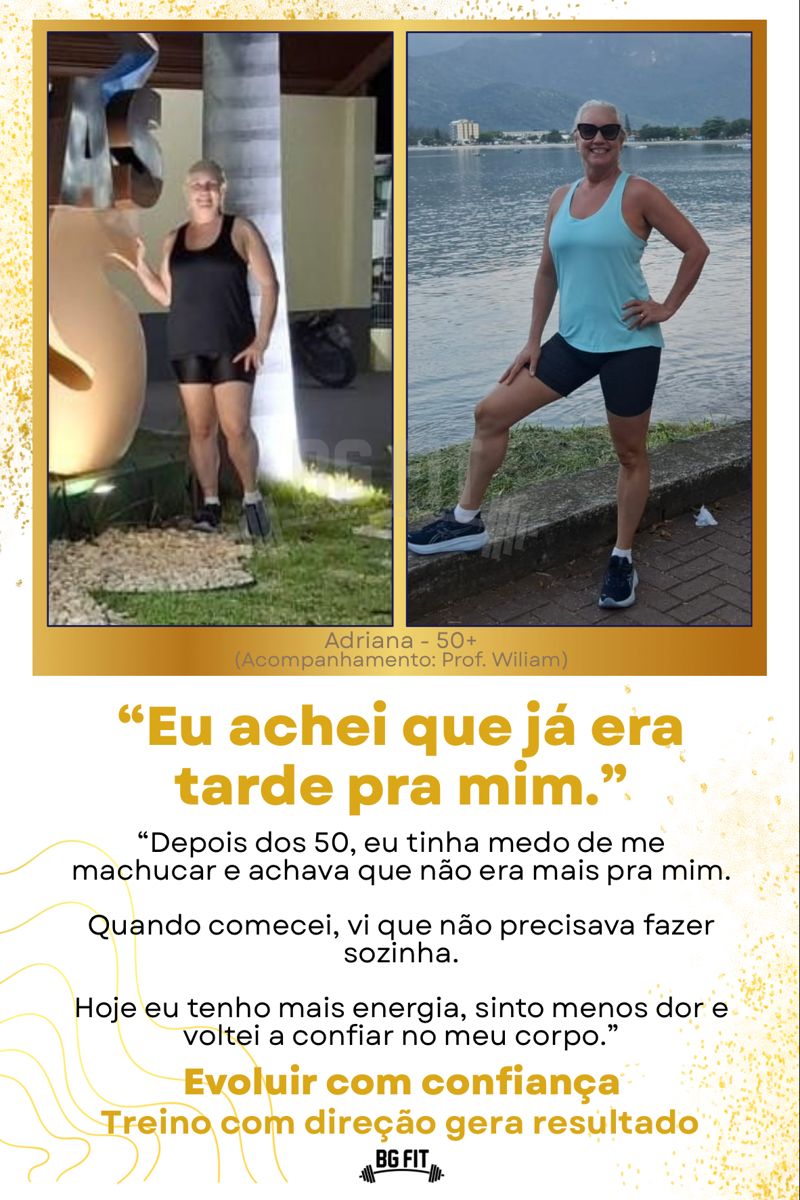 Quadro de resultados de aluno da BG Fit